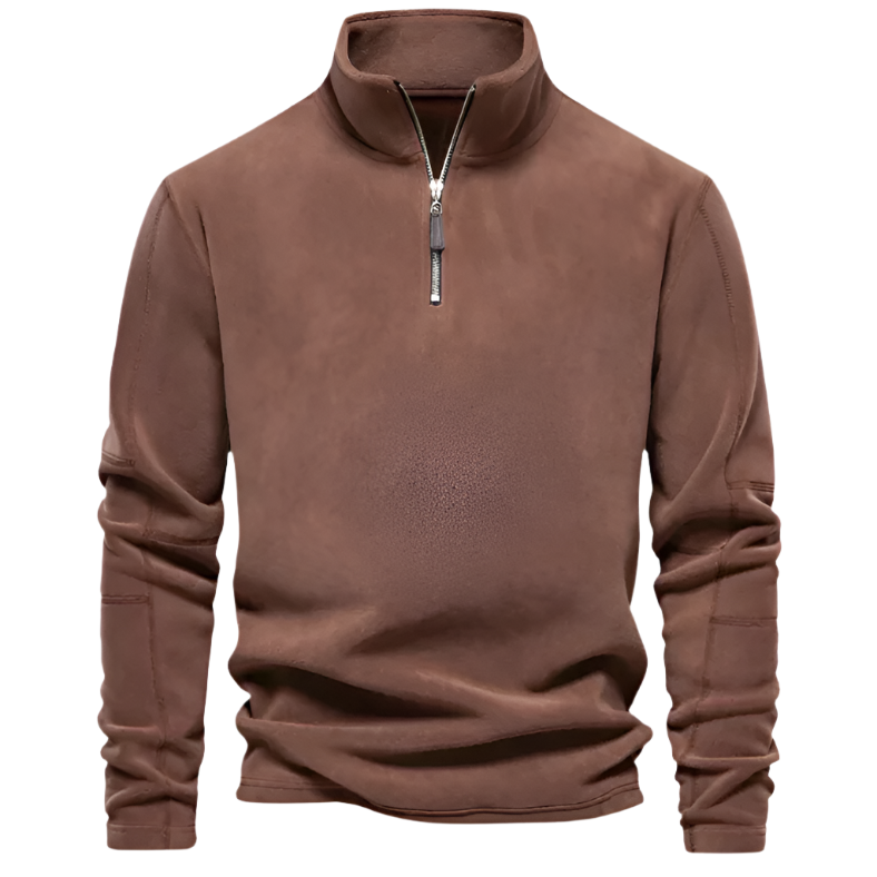 Lorenzo – Herre Fleece Pullover med Lynlås
