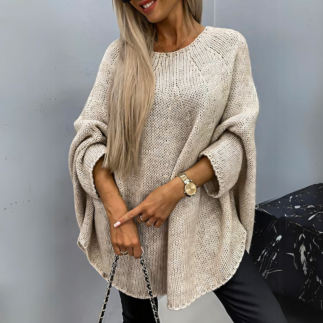 Elena – Oversize Striksweater til Kvinder