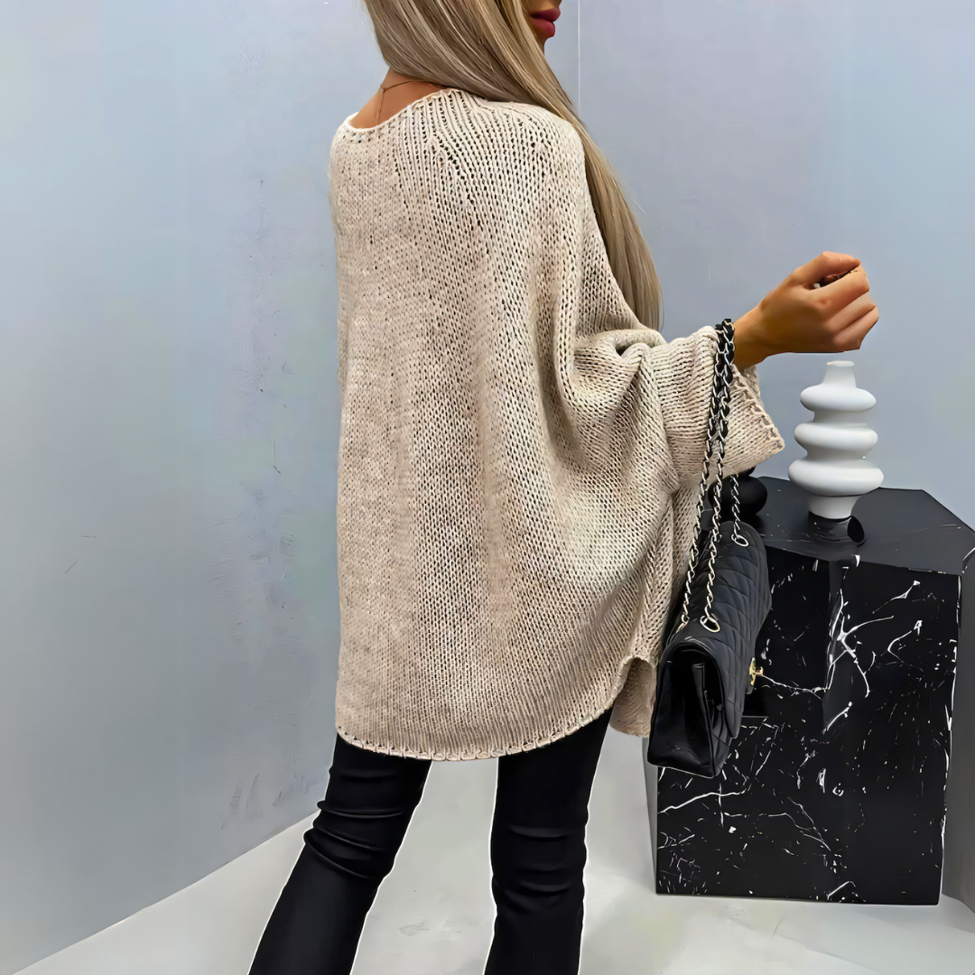 Elena – Oversize Striksweater til Kvinder