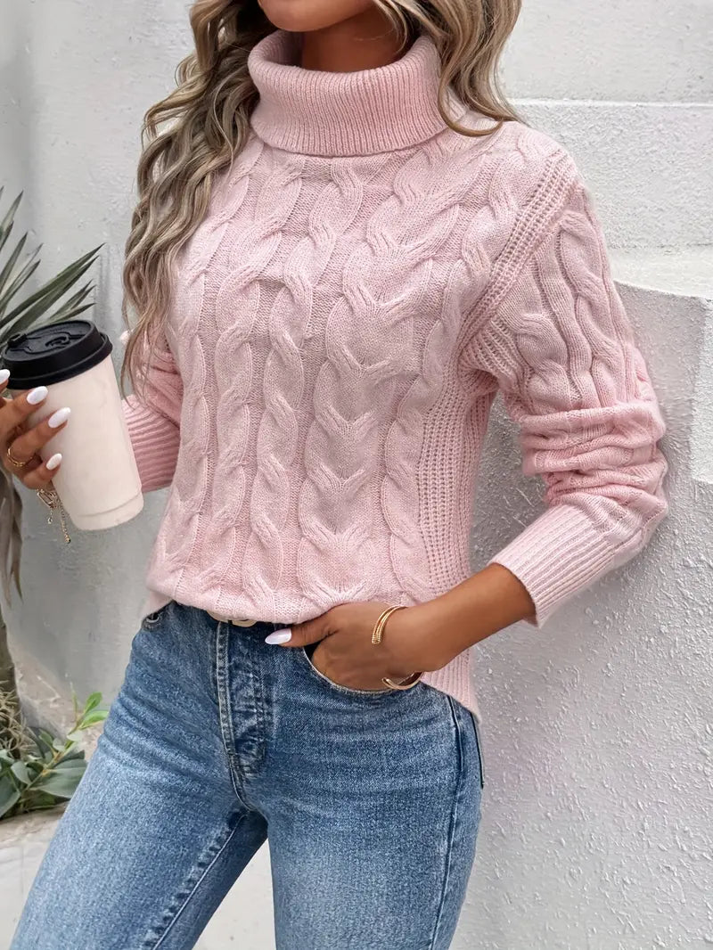 Giulia – Varm Strikket Dame Turtleneck Sweater til Vinteren
