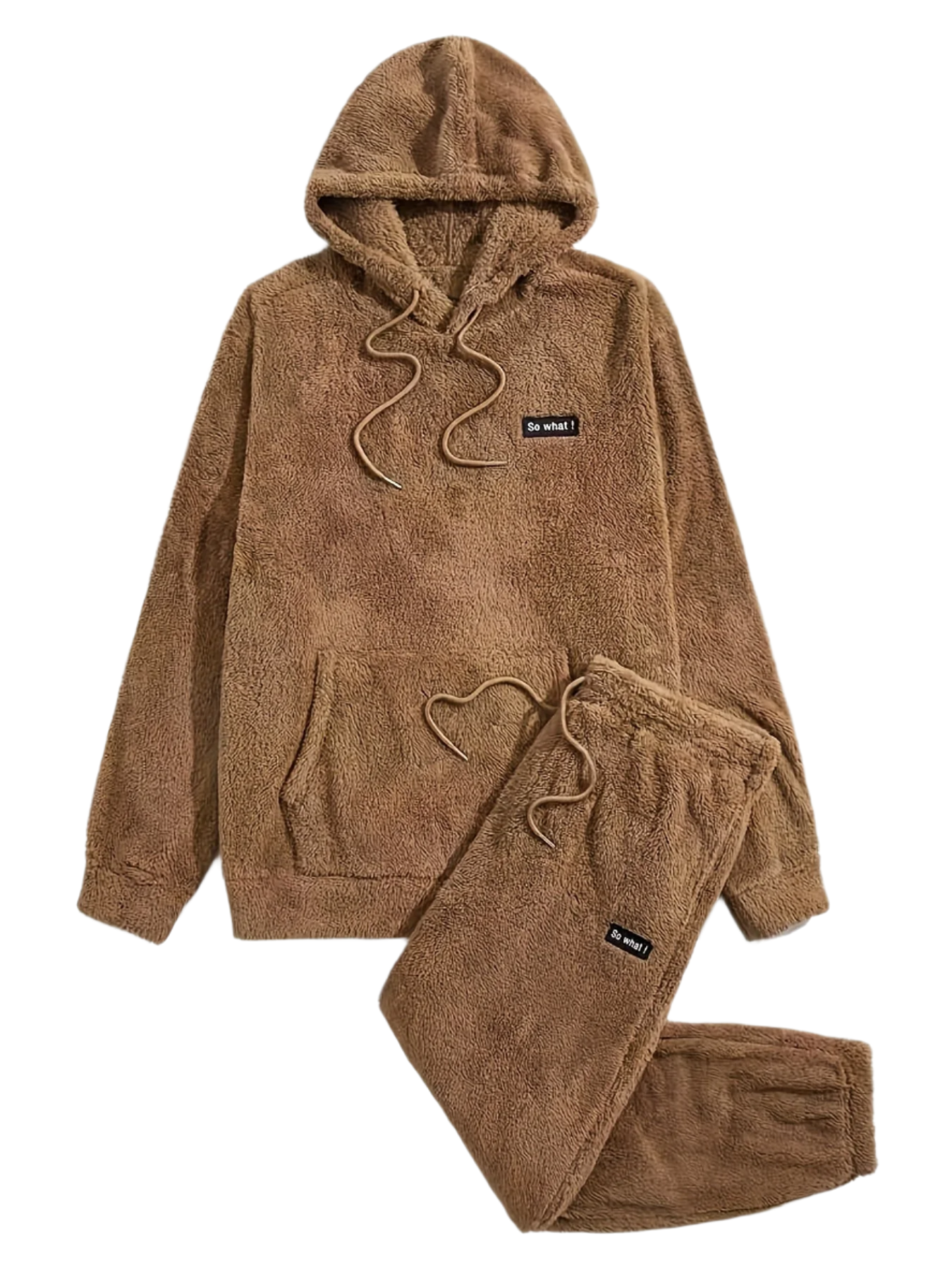 Lorenzo – Herre 2-delt Teddy Fleece Pyjamassæt