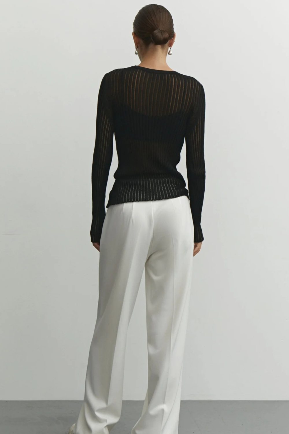 Giulia – Transparent Ribstrikket Damebluse