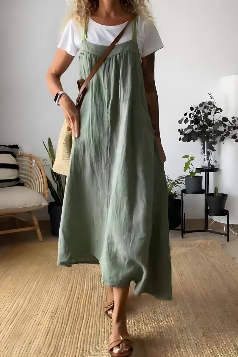 BellaFresca Komfortabel sommerkjole i hør til kvinder