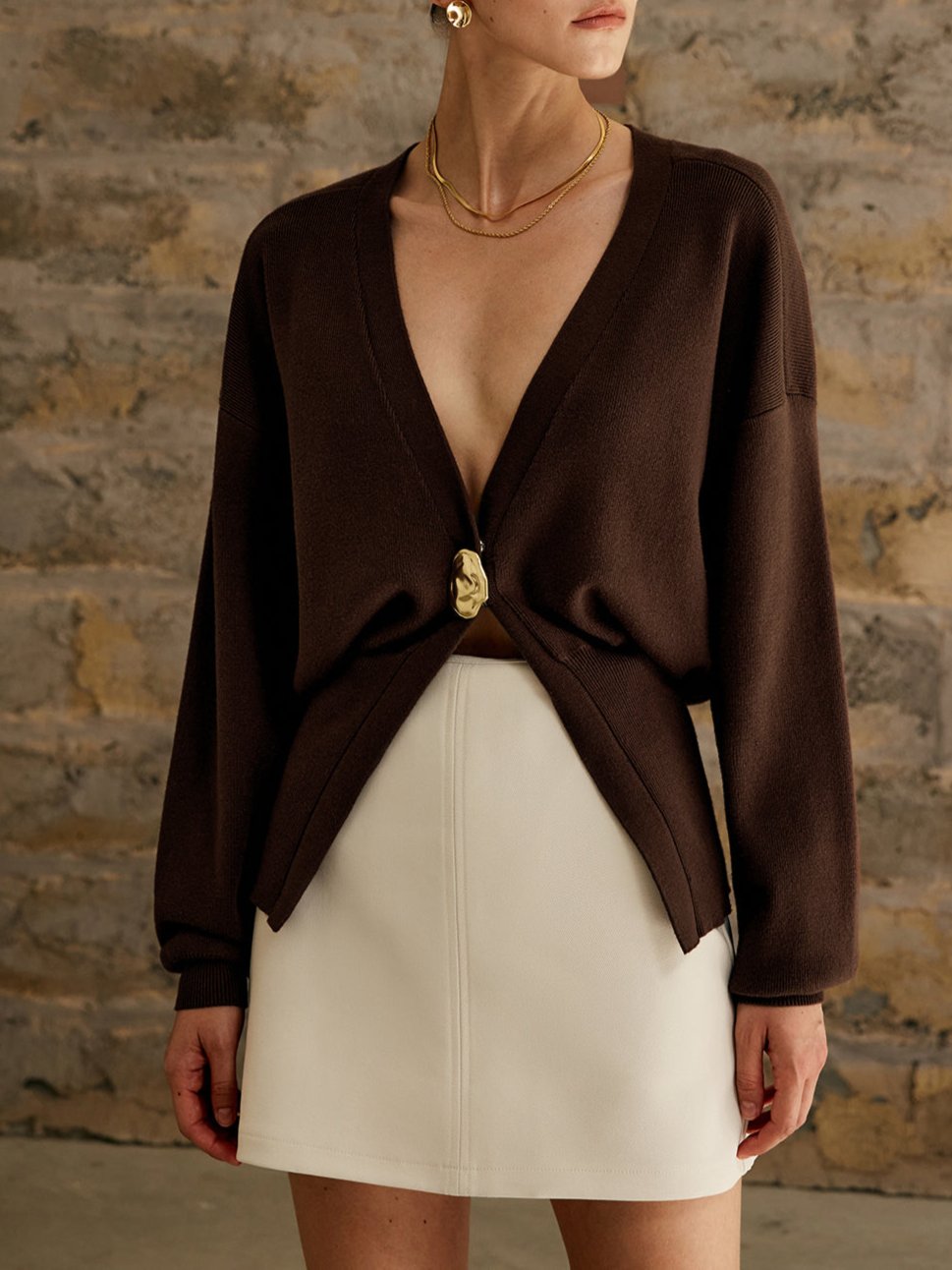 Chiara – Elegant Cardigan med Knapper til Kvinder