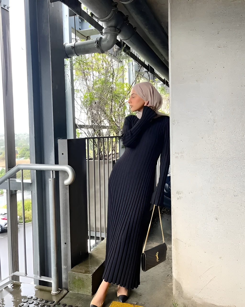 Isabella – Strikket Multifarvet Maxi Kjole til Kvinder