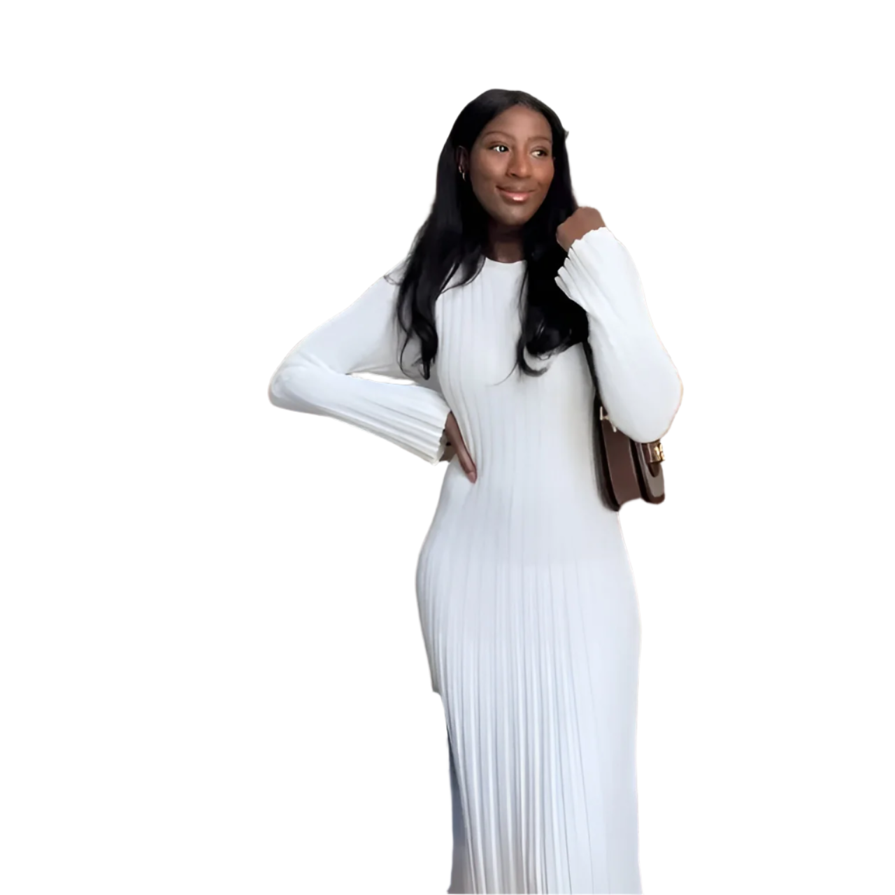 Isabella – Strikket Multifarvet Maxi Kjole til Kvinder