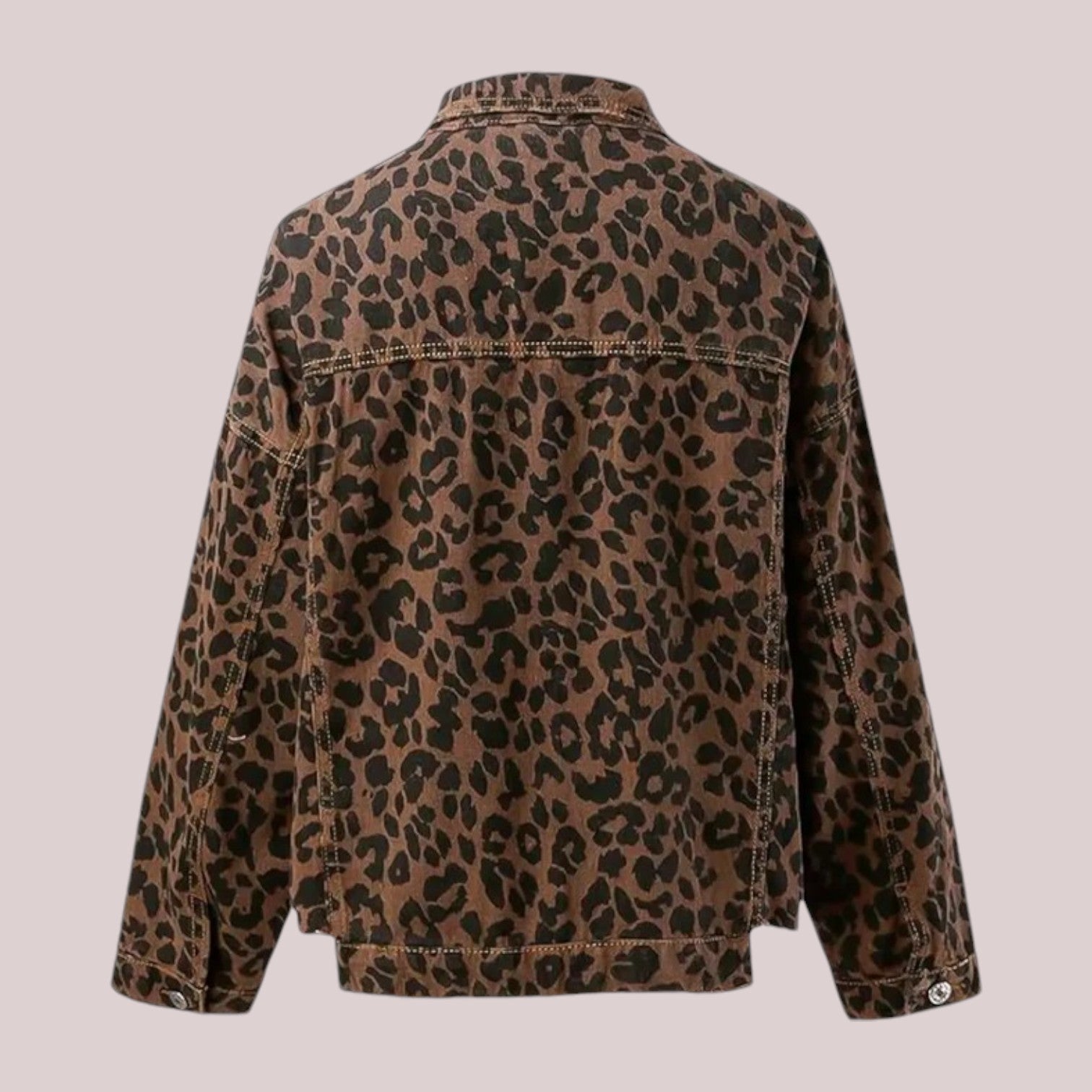 BiancaRizzo Leopard Print Denimjakke til kvinder