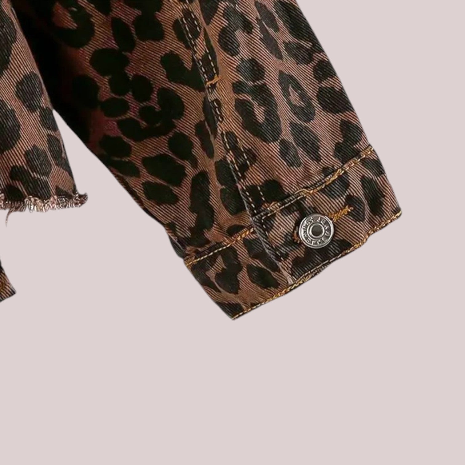BiancaRizzo Leopard Print Denimjakke til kvinder