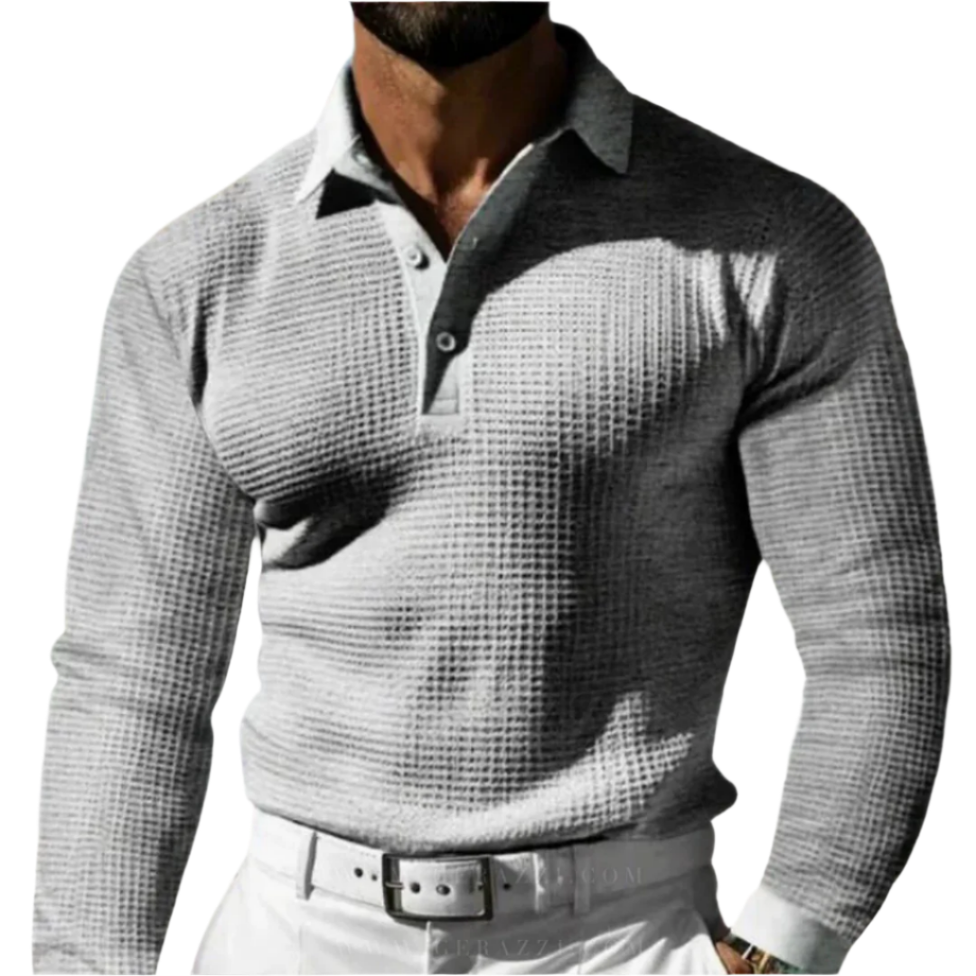Lorenzo - Strikket sweater-polo til mænd