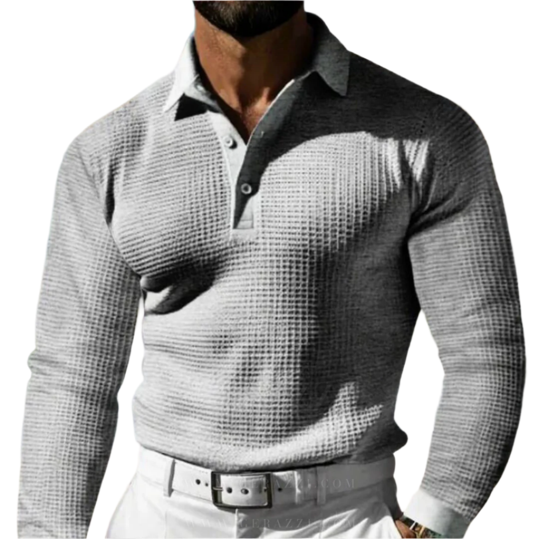 Lorenzo - Strikket sweater-polo til mænd