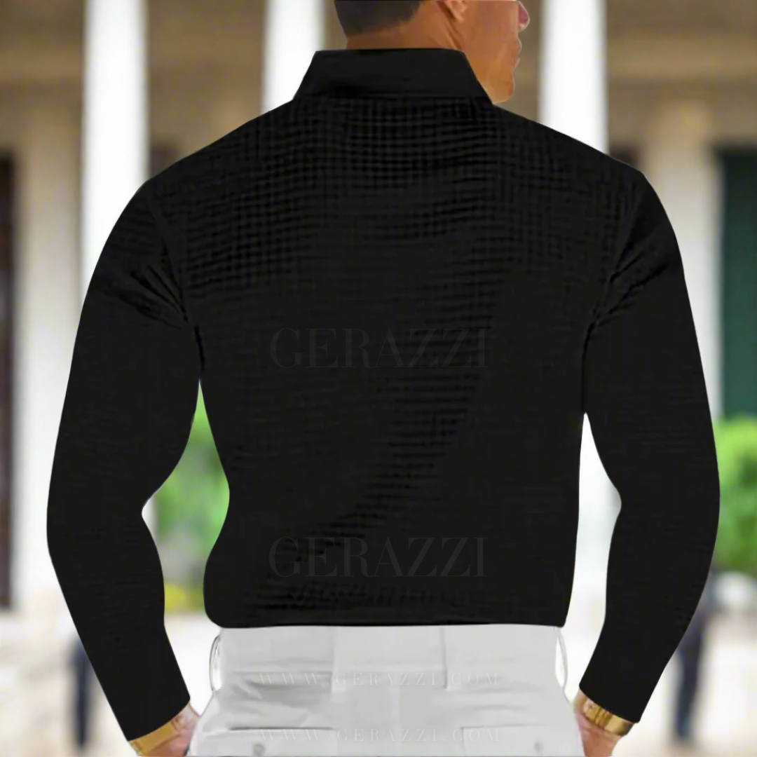 Lorenzo - Strikket sweater-polo til mænd