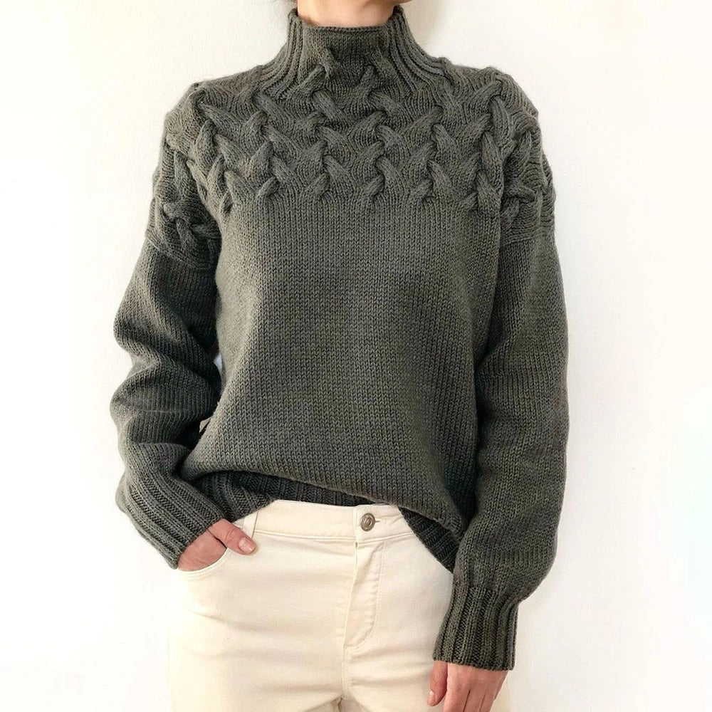 Elena – Varm Strikket Dame Rullekrave