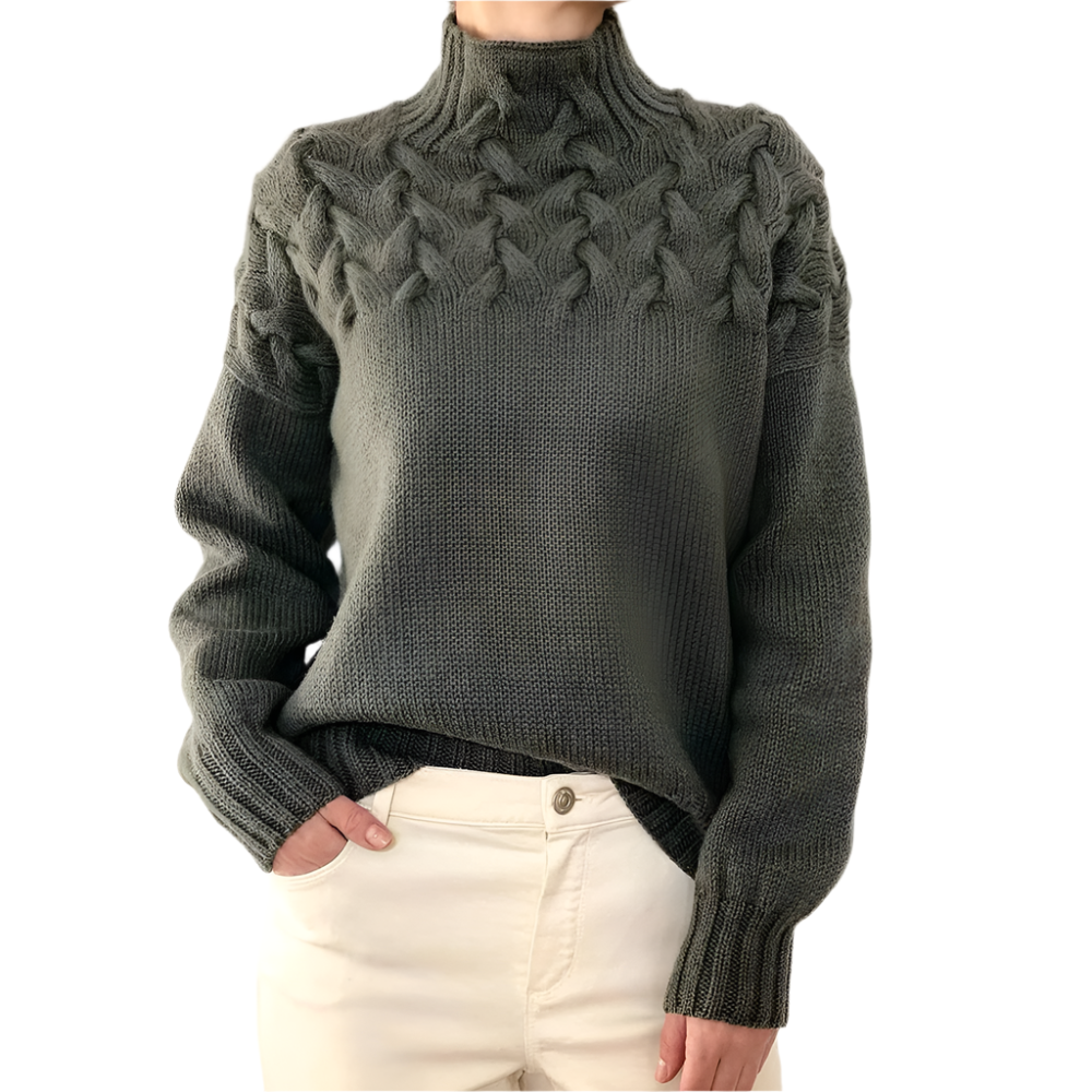 Elena – Varm Strikket Dame Rullekrave