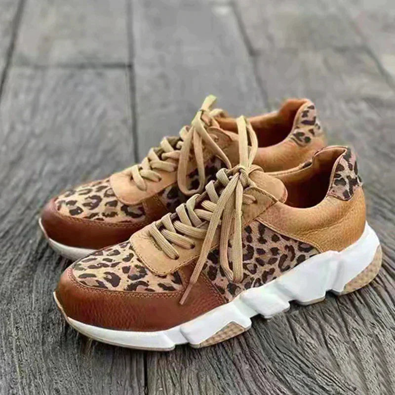 Clara - Stilfulde sneakers til kvinder med leopardprint