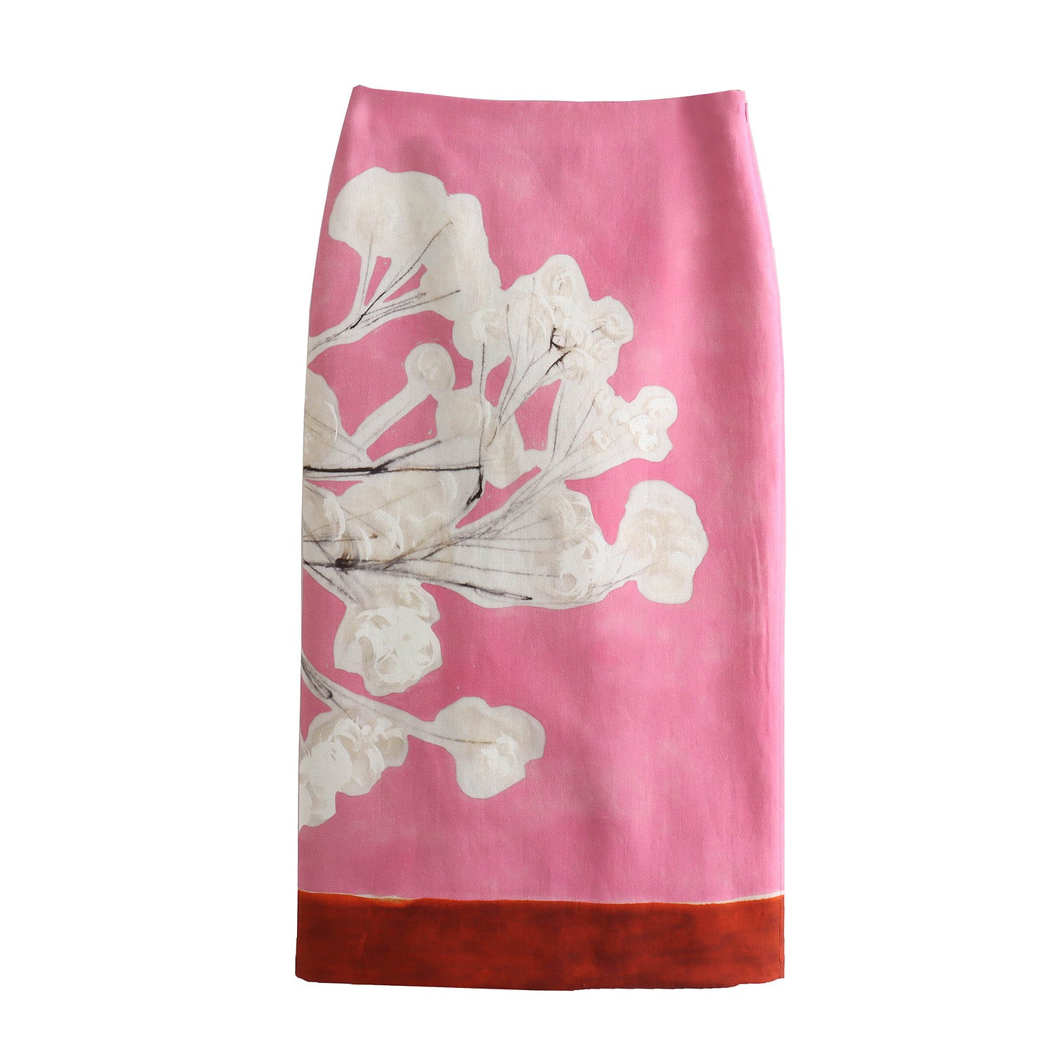 CieloFiorito Floral Pink Pencil Skirt til kvinder