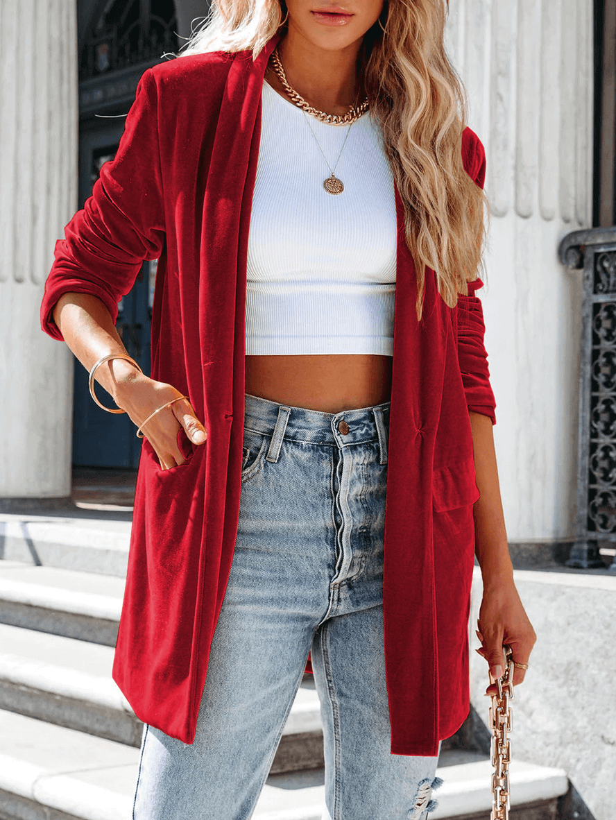 Alessia – Elegant Åben Blazer til Kvinder i Eksklusive Farver
