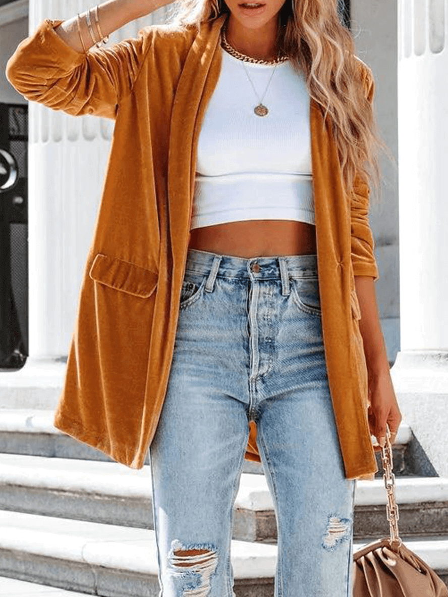 Alessia – Elegant Åben Blazer til Kvinder i Eksklusive Farver