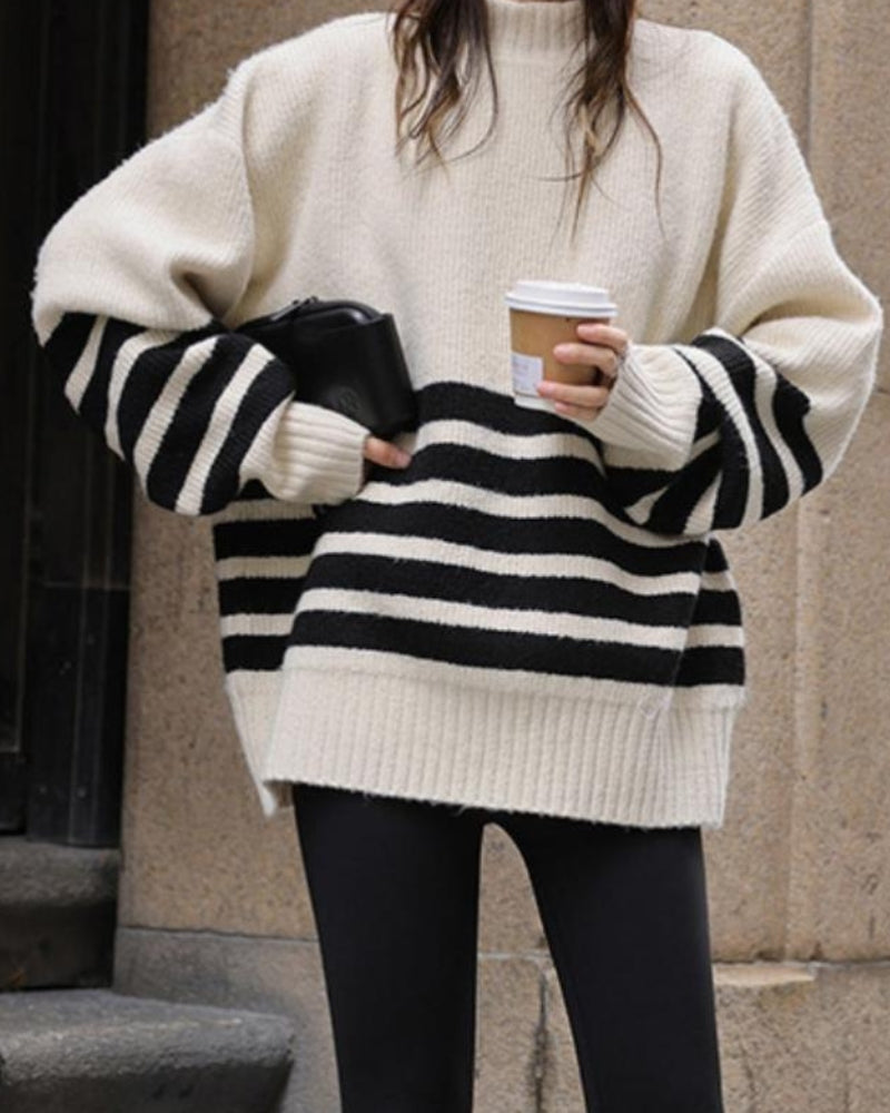 Clara – Nautisk-inspireret Oversized Damepullover
