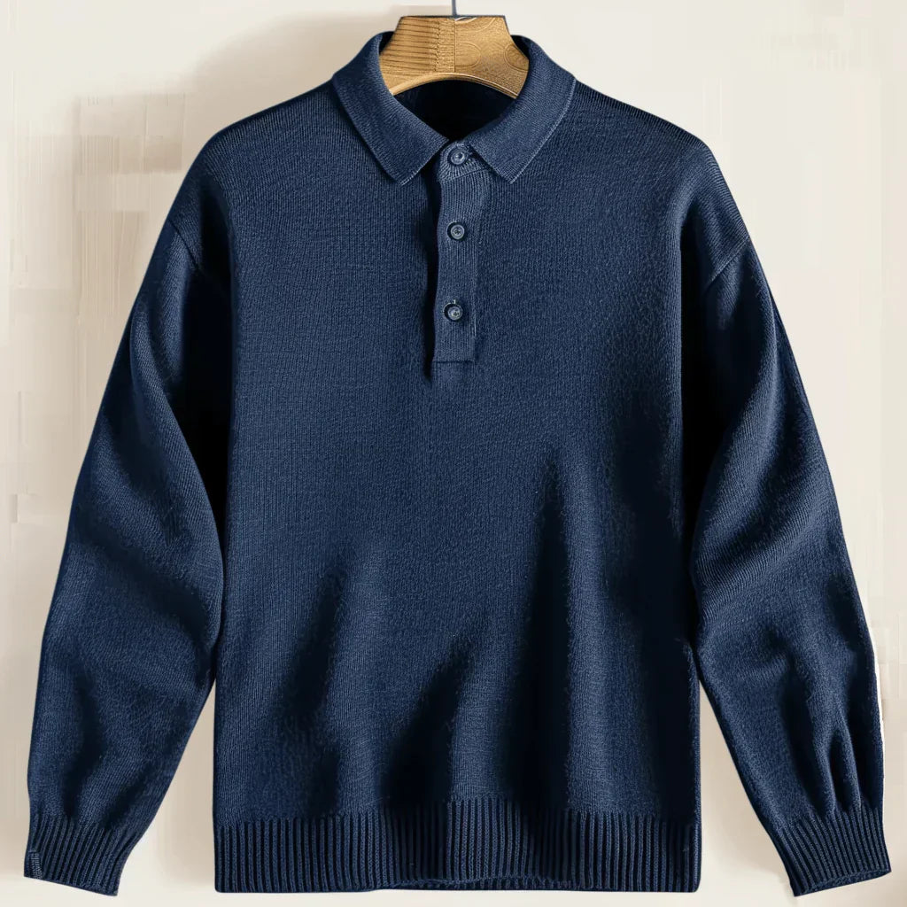 Lorenzo – Strikket Polo Sweater til Mænd