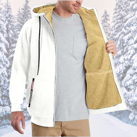Lorenzo – Fleeceforet Zip Hoodie til Mænd