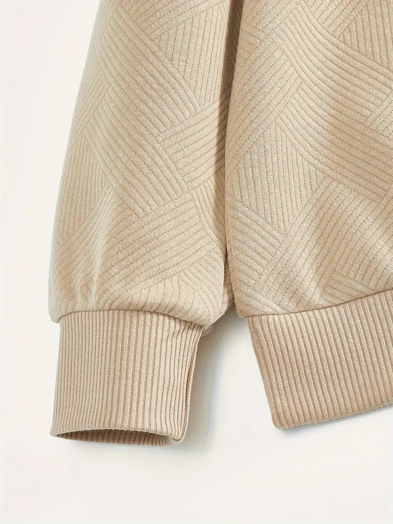 Alessio – Vintage Herre Zip-Up Pullover med Geometrisk Design