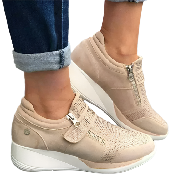 Sofia – Rhinestone Kilehælsneakers til Kvinder