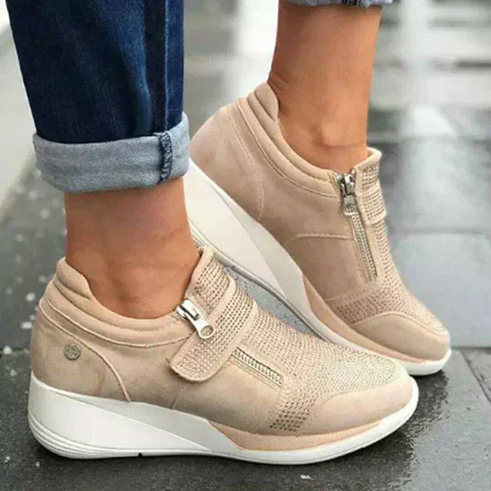 Sofia – Rhinestone Kilehælsneakers til Kvinder