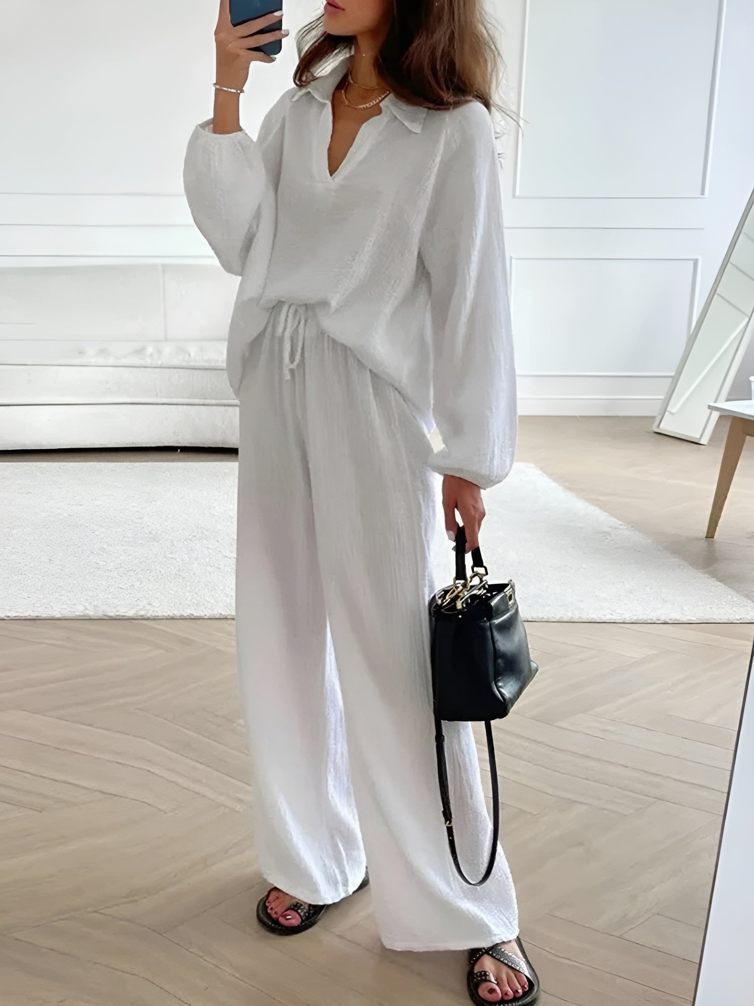 Elena – Blød Strik Lounge Sæt til Kvinder