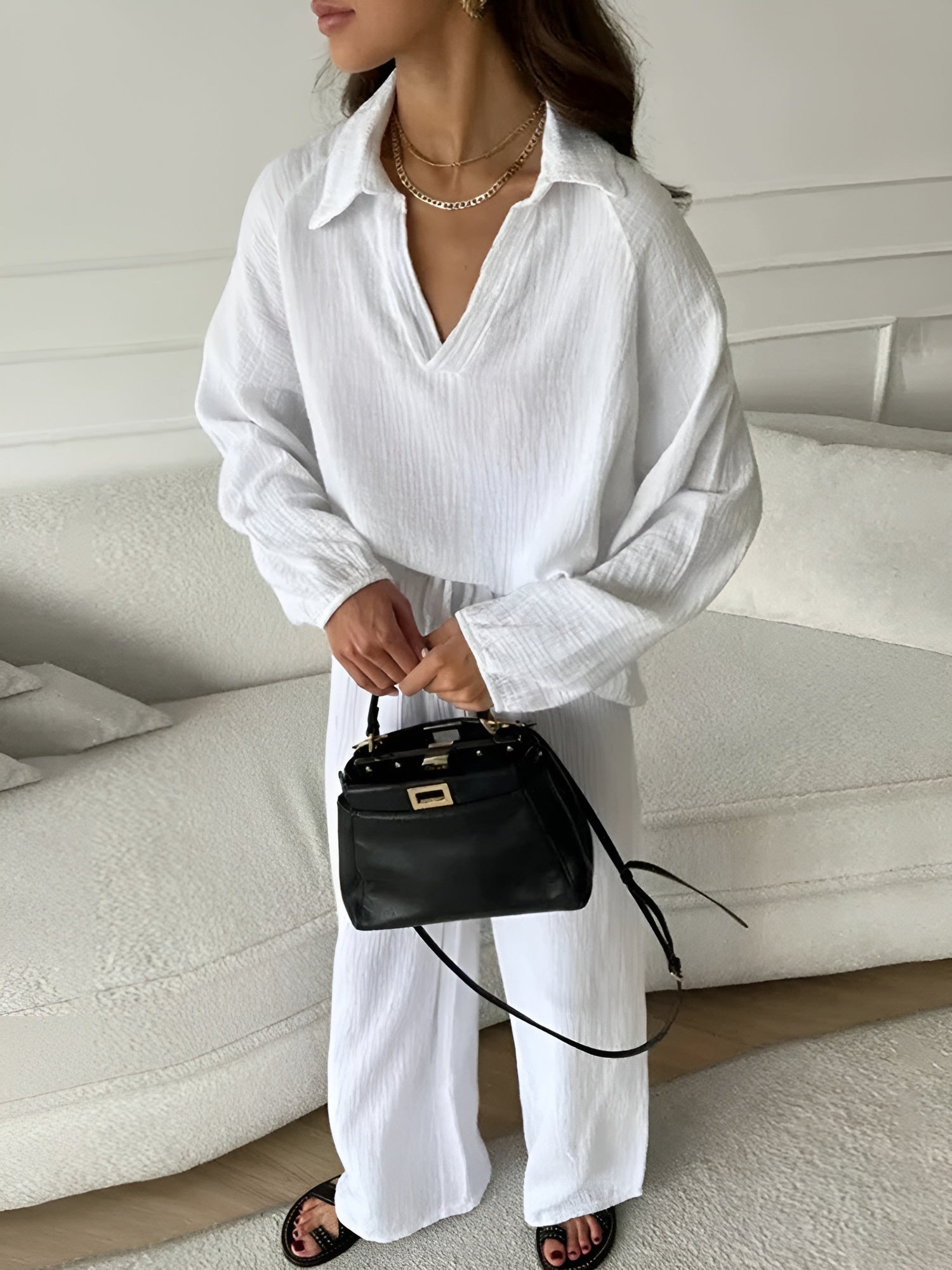 Elena – Blød Strik Lounge Sæt til Kvinder