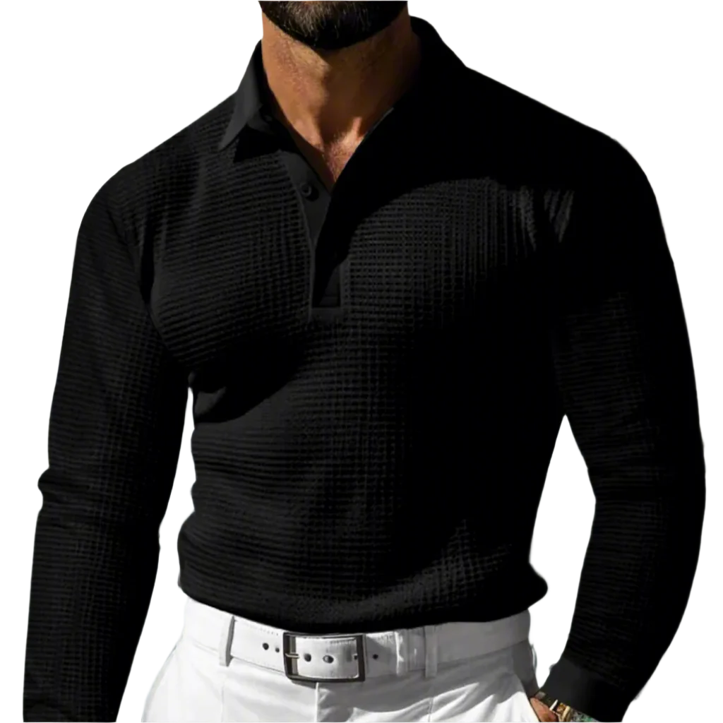 Lorenzo - Strikket sweater-polo til mænd