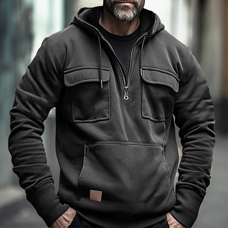 LorenzoDonati Sweatshirt med hætte til mænd