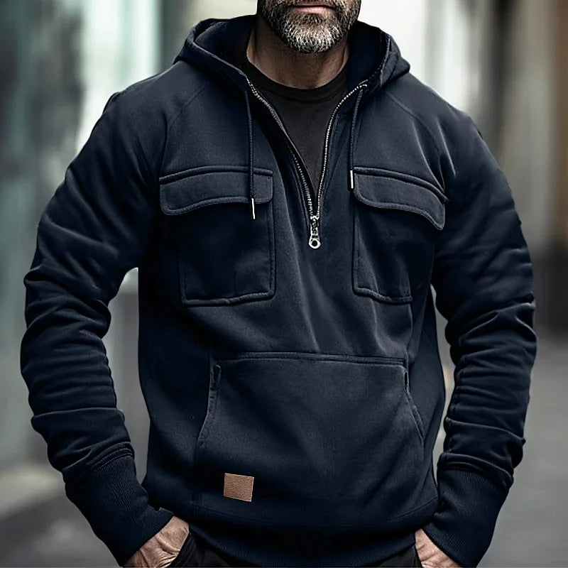 LorenzoDonati Sweatshirt med hætte til mænd
