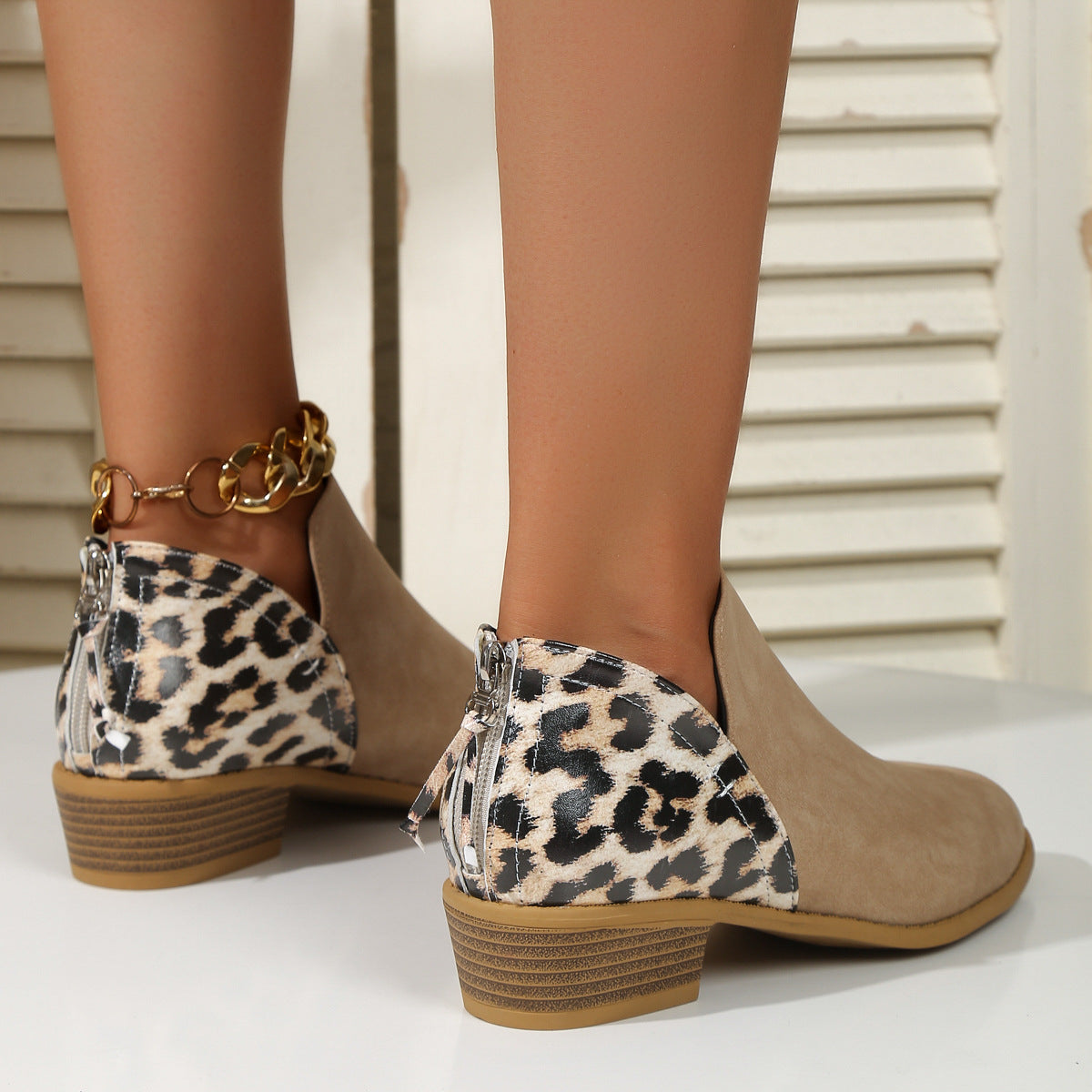 Agnes – Kvinders Suede-Look Boots med Blokhæl