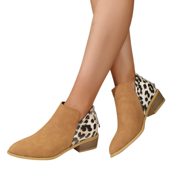 Agnes – Kvinders Suede-Look Boots med Blokhæl