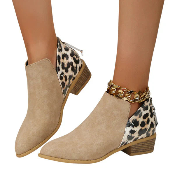 Agnes – Kvinders Suede-Look Boots med Blokhæl