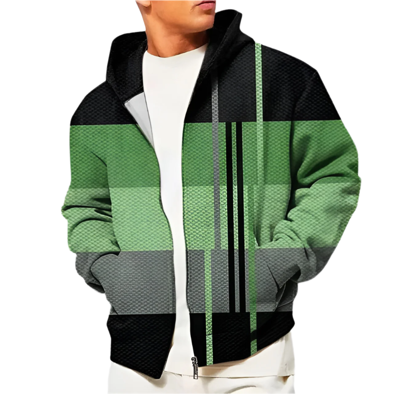 Leonardo – 3D-Print Herre Zip-Up Hoodie Cardigan
