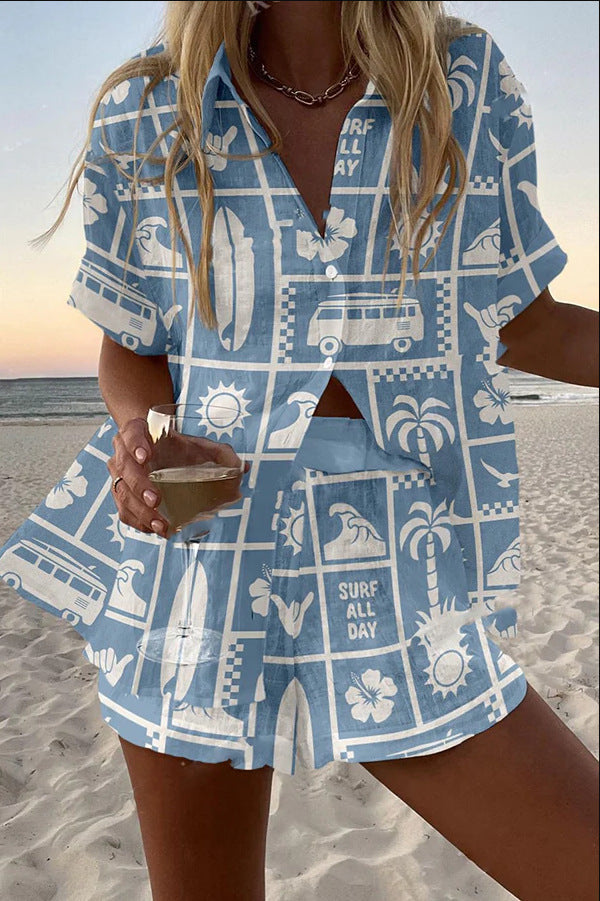 Andrea – Cropped Sommer Sæt i Linenmix til Kvinder