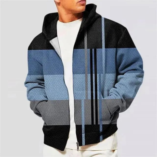 Leonardo – 3D-Print Herre Zip-Up Hoodie Cardigan