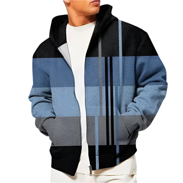 Leonardo – 3D-Print Herre Zip-Up Hoodie Cardigan