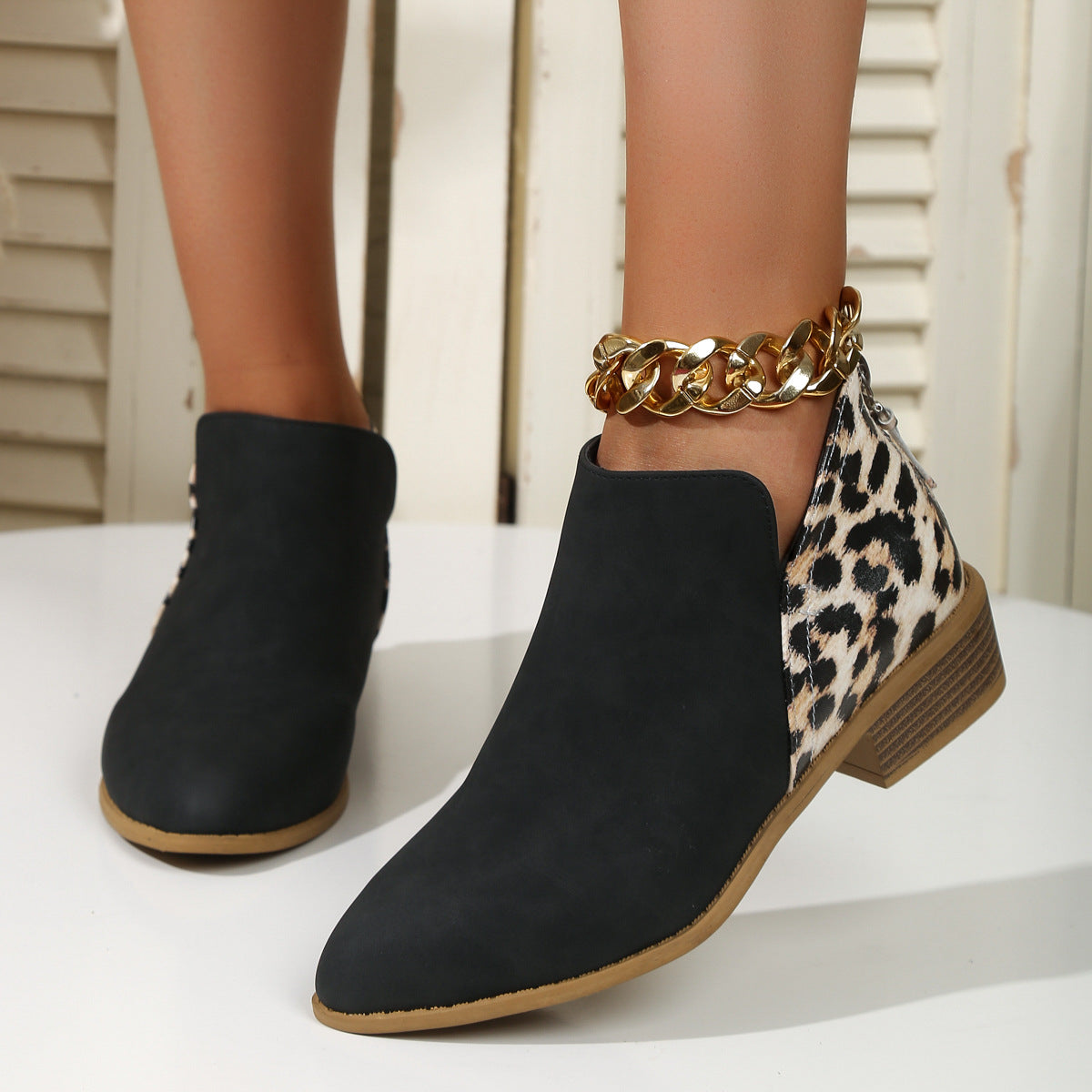 Agnes – Kvinders Suede-Look Boots med Blokhæl