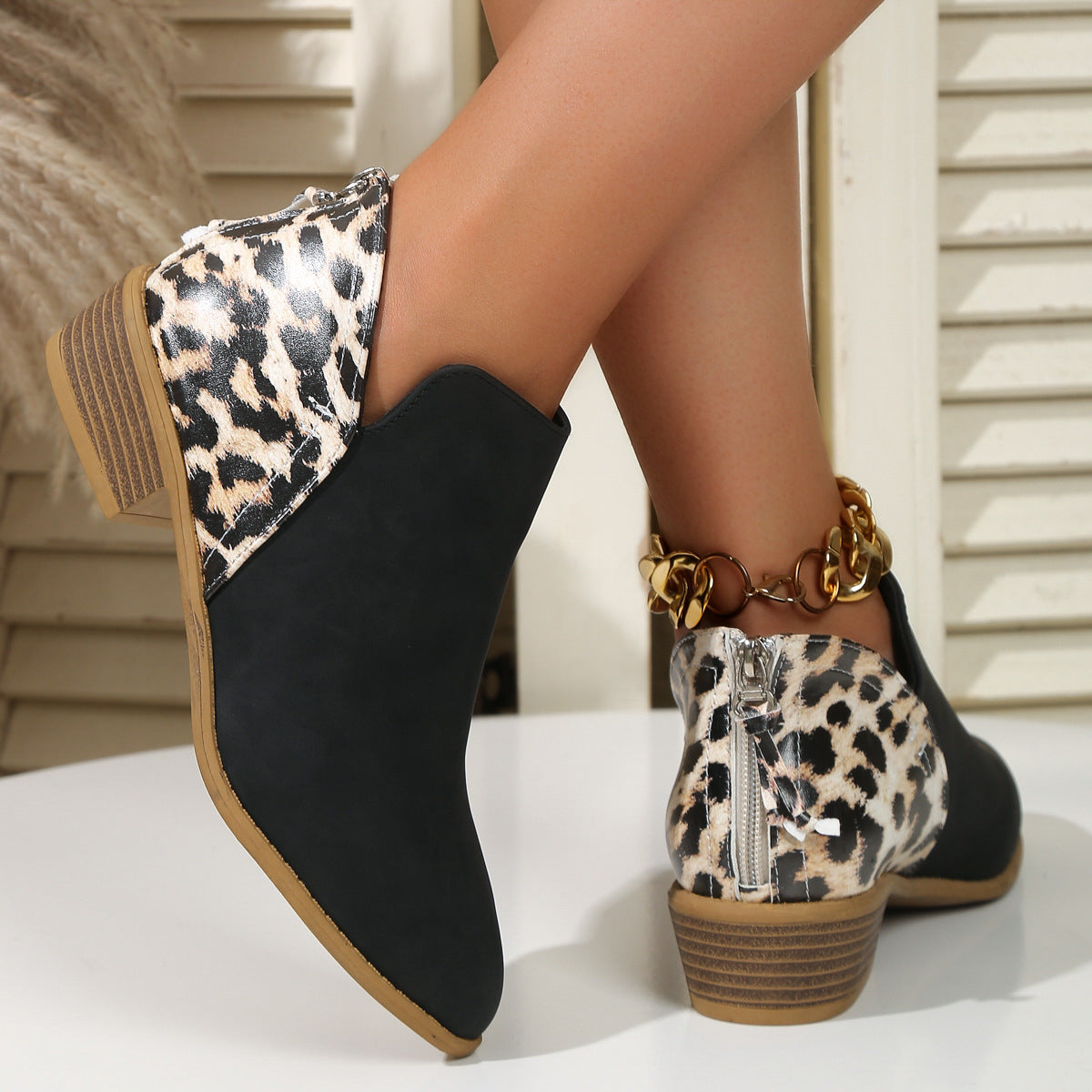 Agnes – Kvinders Suede-Look Boots med Blokhæl