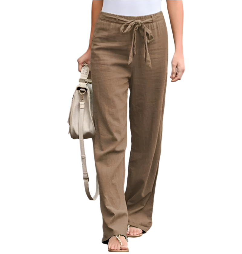 Camille – Elegant High-Waist Bukser til Kvinder med Smalle Ben
