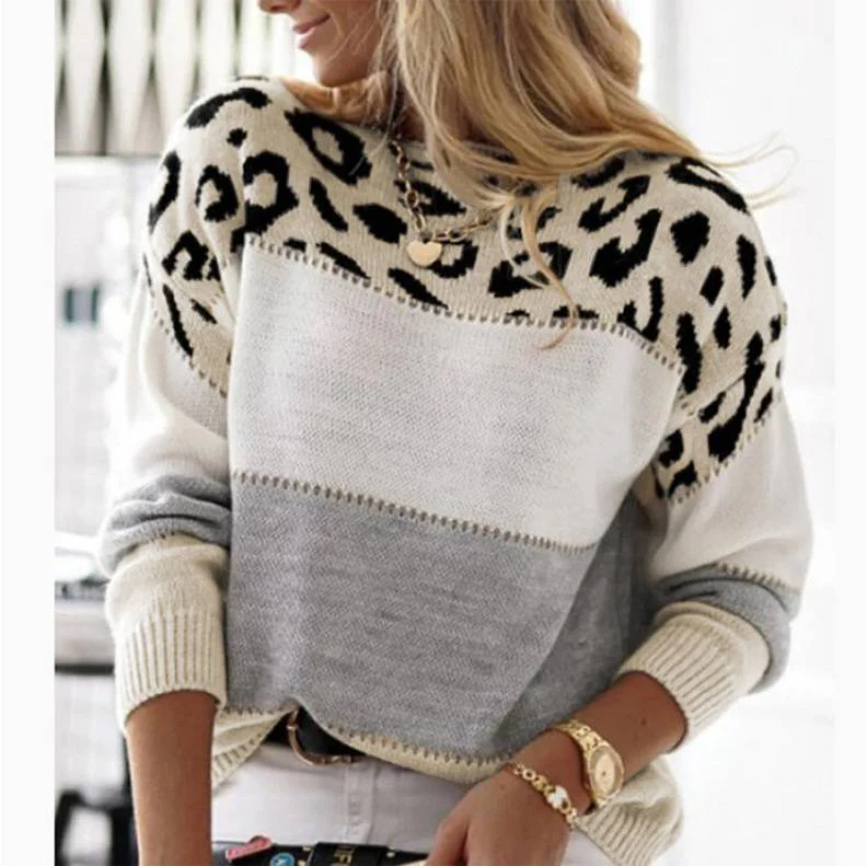 Alice – Casual Leopard Print Sweater til kvinder