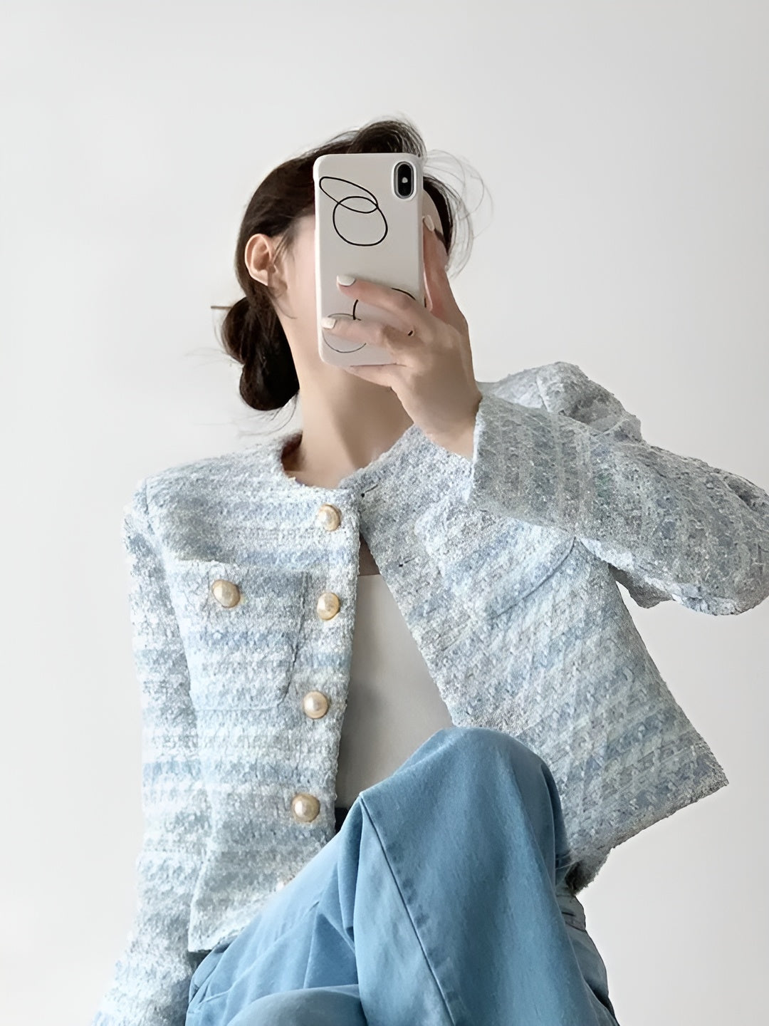 Camille – Stilfuld Tweed Blazer til Kvinder