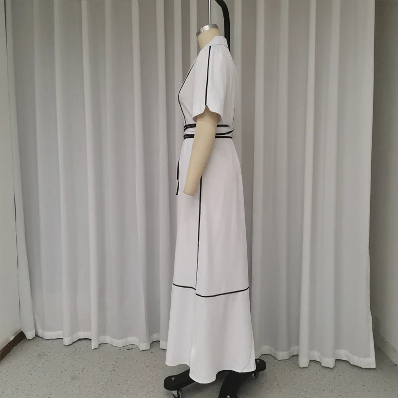 Abigail – Kleurblok Maxi Jurk voor Dames