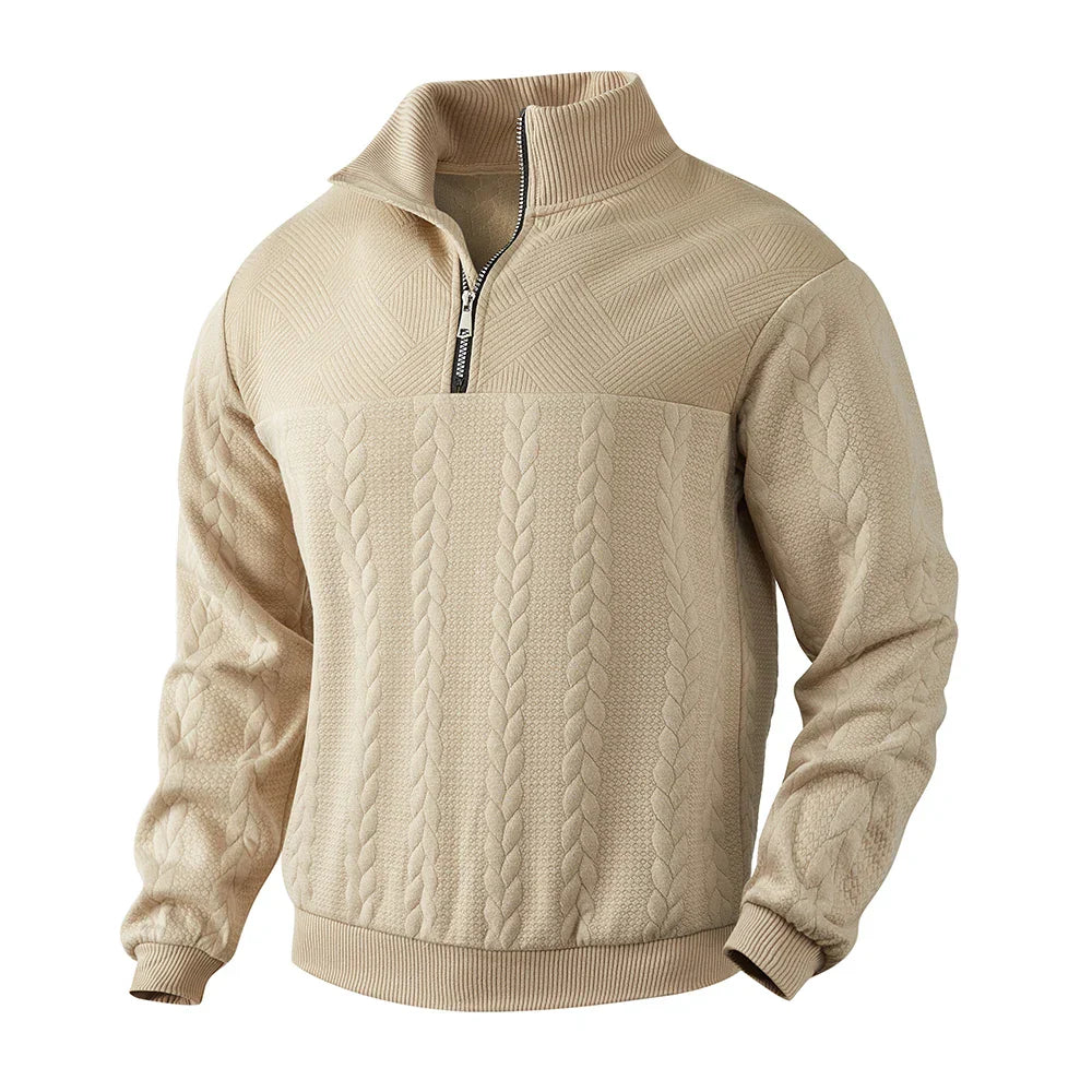 Lorenzo – Herretrøje med Afslappet Pasform og Stilfuld Quarter-Zip
