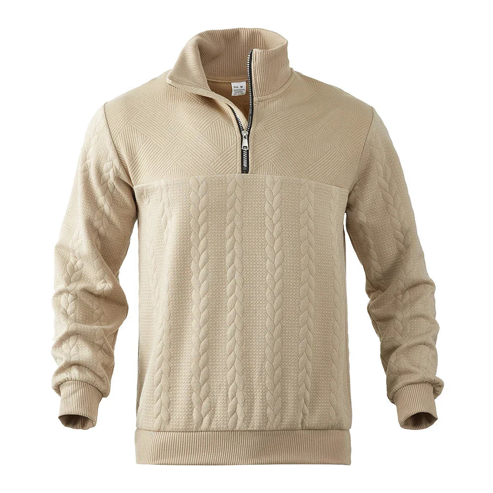 Lorenzo – Herretrøje med Afslappet Pasform og Stilfuld Quarter-Zip