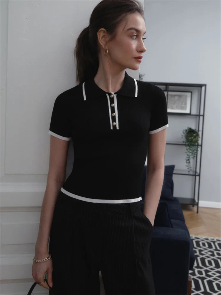 Lorenzo – Moderne Strikket Herre Polo