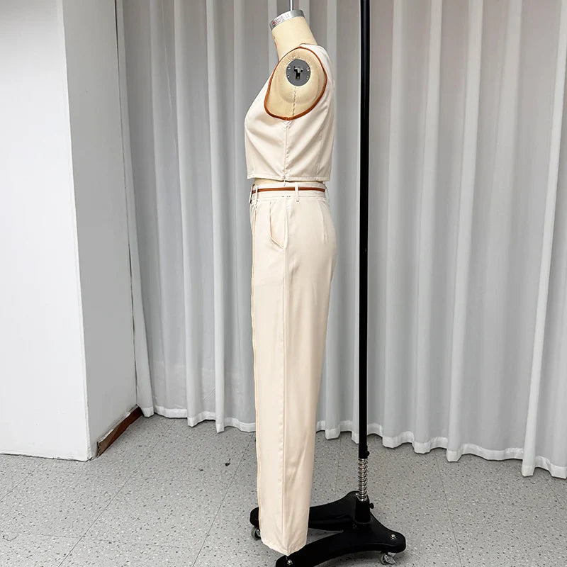 Sofia – Sommer Sæt med Farveblok til Kvinder