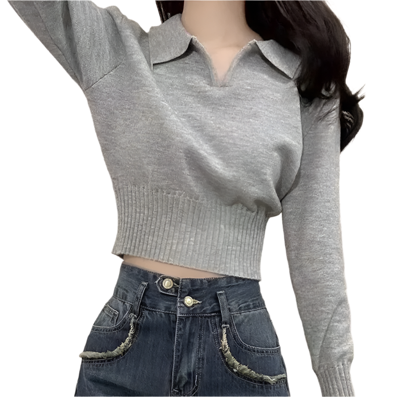 Isabella – Slim-Fit Strikket Damebluse